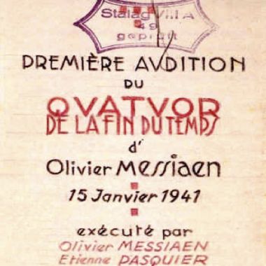 Olivier Messiaen Quartett für das Ende der Zeit
